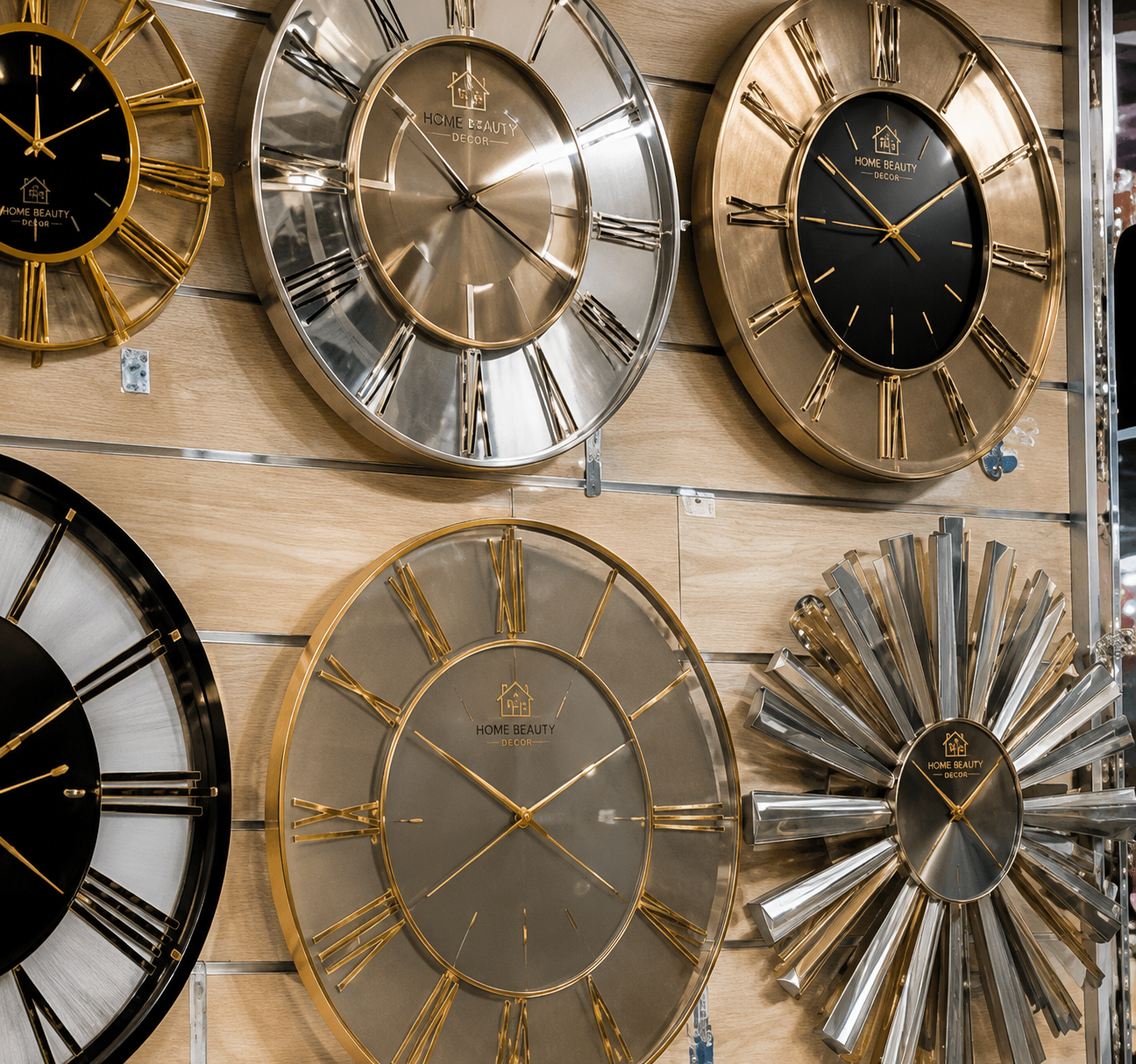 Gold Roman Numeral Wall Clock