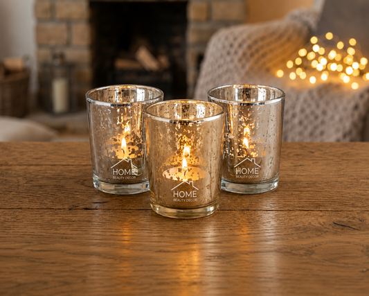 Mercury Glass Candle Holder