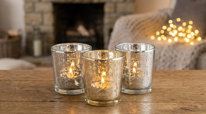 Mercury Glass Candle Holder