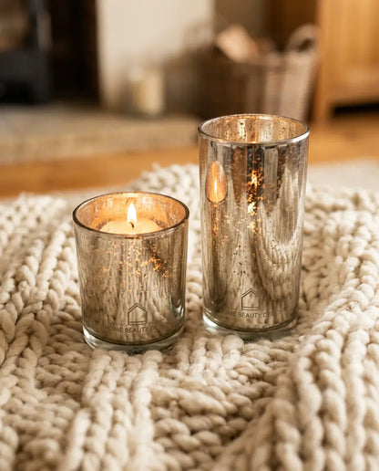 Mercury Glass Candle Holder